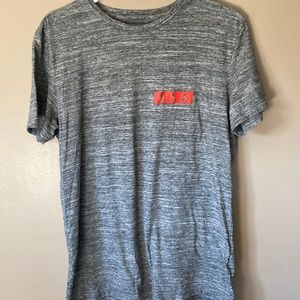 AE gray core flex t-shirt with USA screen on the front and stars on the back - M